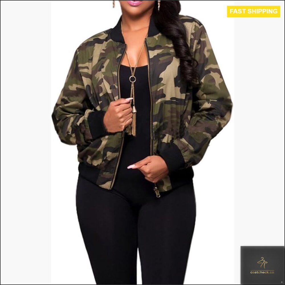 Women's Lightweight Casual Jacket Full Zip Long Sleeve With Pockets